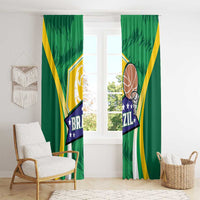Brazil Basketball Window Curtain Come On Brasil Cariocas