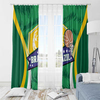 Brazil Basketball Window Curtain Come On Brasil Cariocas