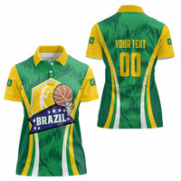 Brazil Basketball Custom Women Polo Shirt Come On Brasil Cariocas