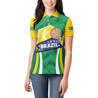 Brazil Basketball Custom Women Polo Shirt Come On Brasil Cariocas