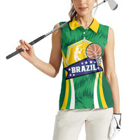 Brazil Basketball Custom Women Sleeveless Polo Shirt Come On Brasil Cariocas