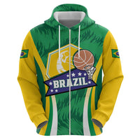 Brazil Basketball Custom Zip Hoodie Come On Brasil Cariocas