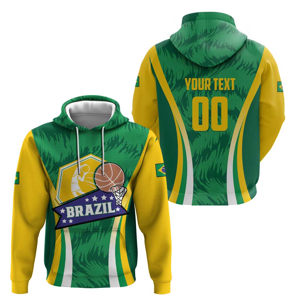 Brazil Basketball Custom Zip Hoodie Come On Brasil Cariocas