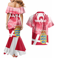 Denmark Constitution Day 2024 Couples Matching Mermaid Dress and Hawaiian Shirt Grundlovsdag 5th June - Wonder Print Shop