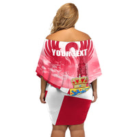 Denmark Constitution Day 2024 Off Shoulder Short Dress Grundlovsdag 5th June - Wonder Print Shop