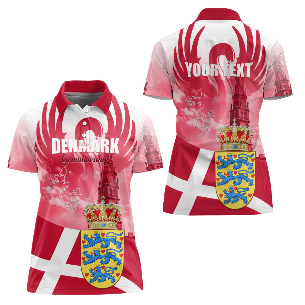 Denmark Constitution Day 2024 Women Polo Shirt Grundlovsdag 5th June - Wonder Print Shop