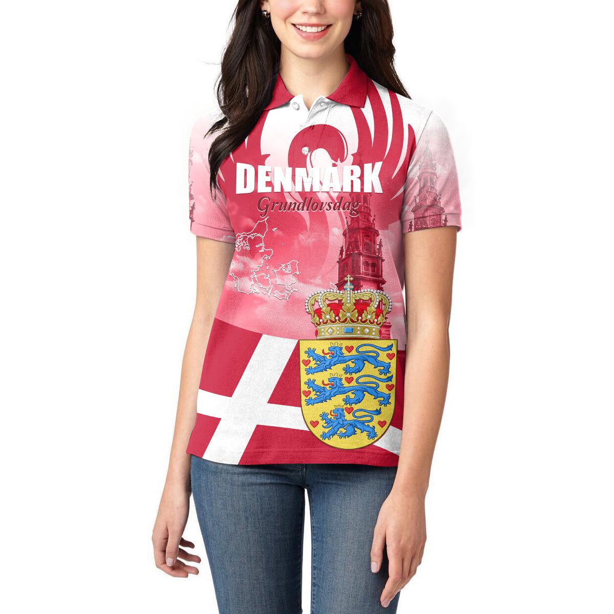 Denmark Constitution Day 2024 Women Polo Shirt Grundlovsdag 5th June - Wonder Print Shop