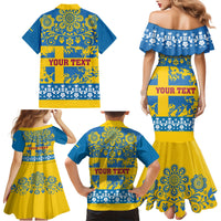 Sweden National Day 2024 Family Matching Mermaid Dress and Hawaiian Shirt Svenska Flaggans Dag - Wonder Print Shop