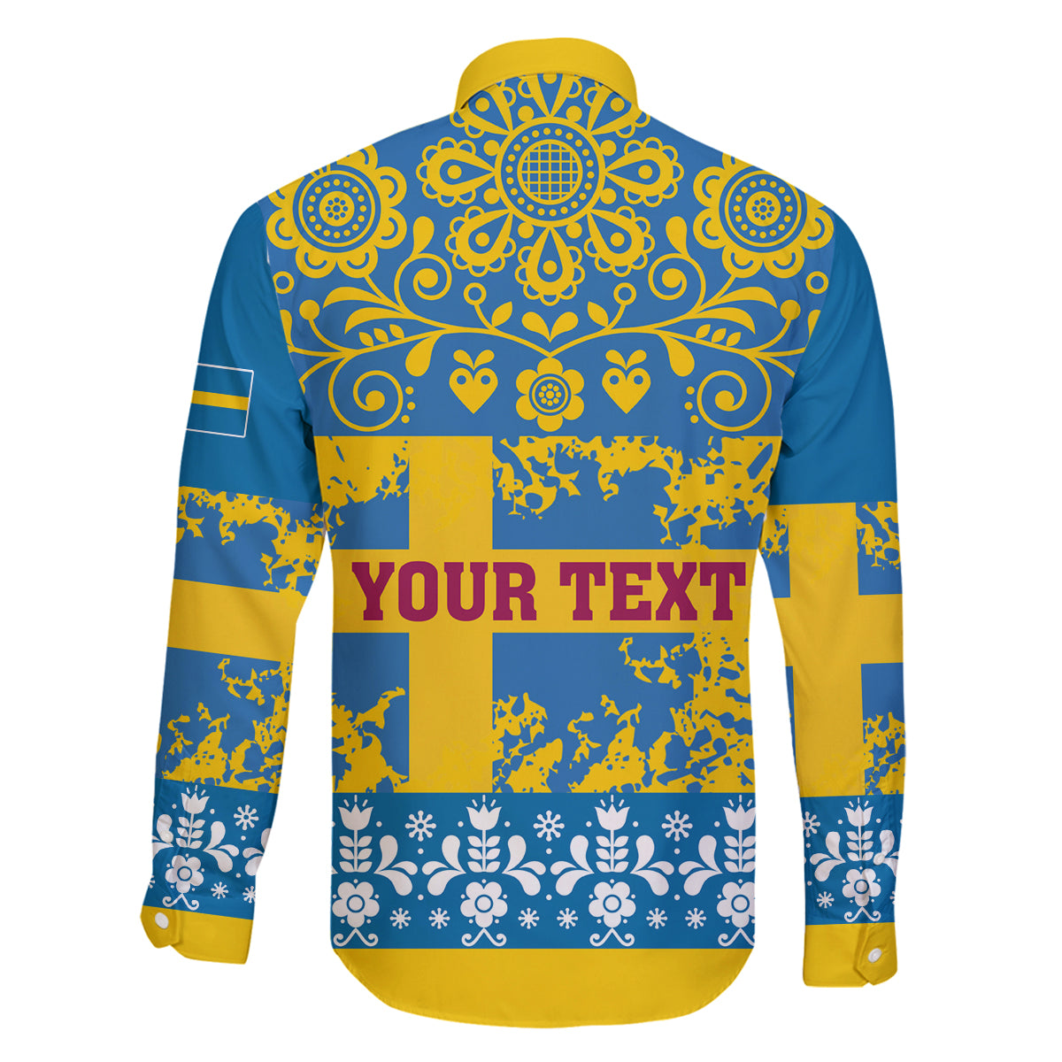 Sweden National Day 2024 Family Matching Off Shoulder Maxi Dress and Hawaiian Shirt Svenska Flaggans Dag - Wonder Print Shop