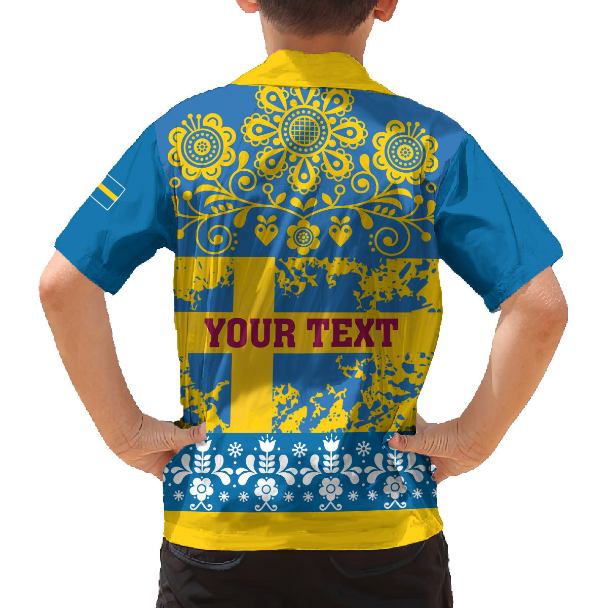 Sweden National Day 2024 Family Matching Puletasi and Hawaiian Shirt Svenska Flaggans Dag - Wonder Print Shop