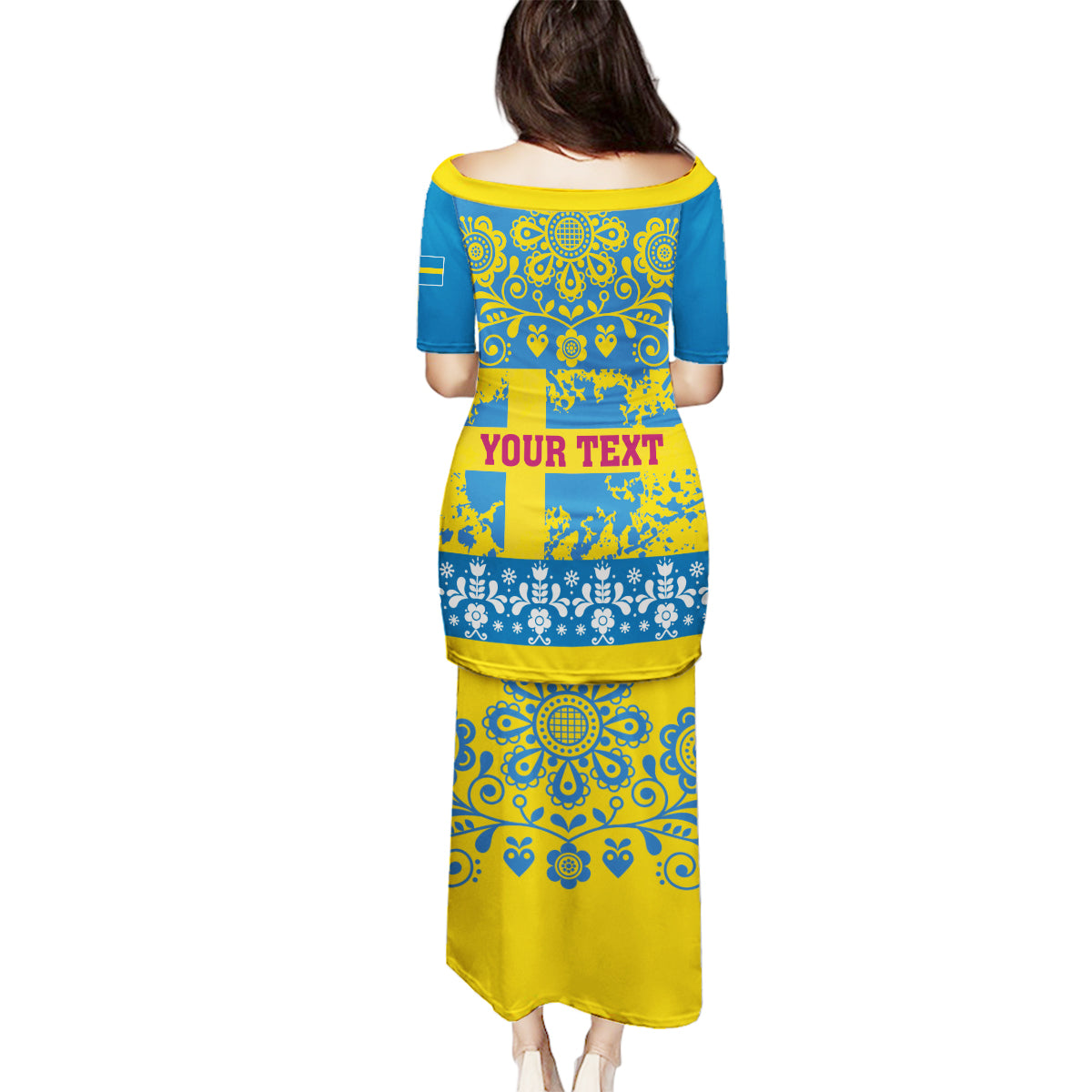 Sweden National Day 2024 Family Matching Puletasi and Hawaiian Shirt Svenska Flaggans Dag - Wonder Print Shop