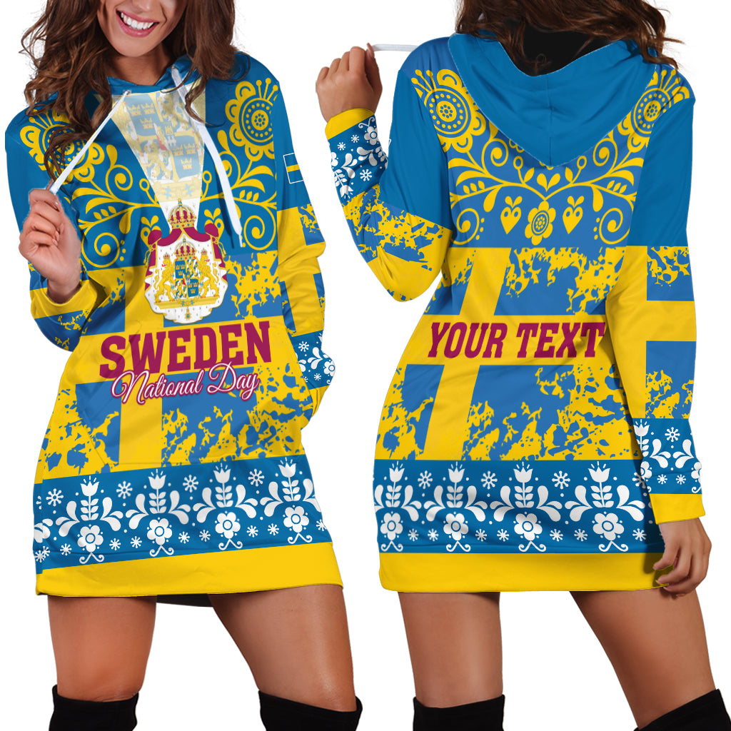 Sweden National Day 2024 Hoodie Dress Svenska Flaggans Dag - Wonder Print Shop