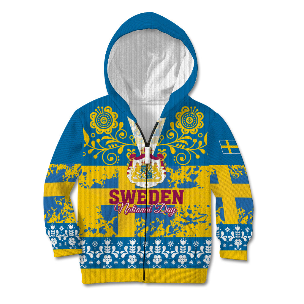 Sweden National Day 2024 Kid Hoodie Svenska Flaggans Dag - Wonder Print Shop