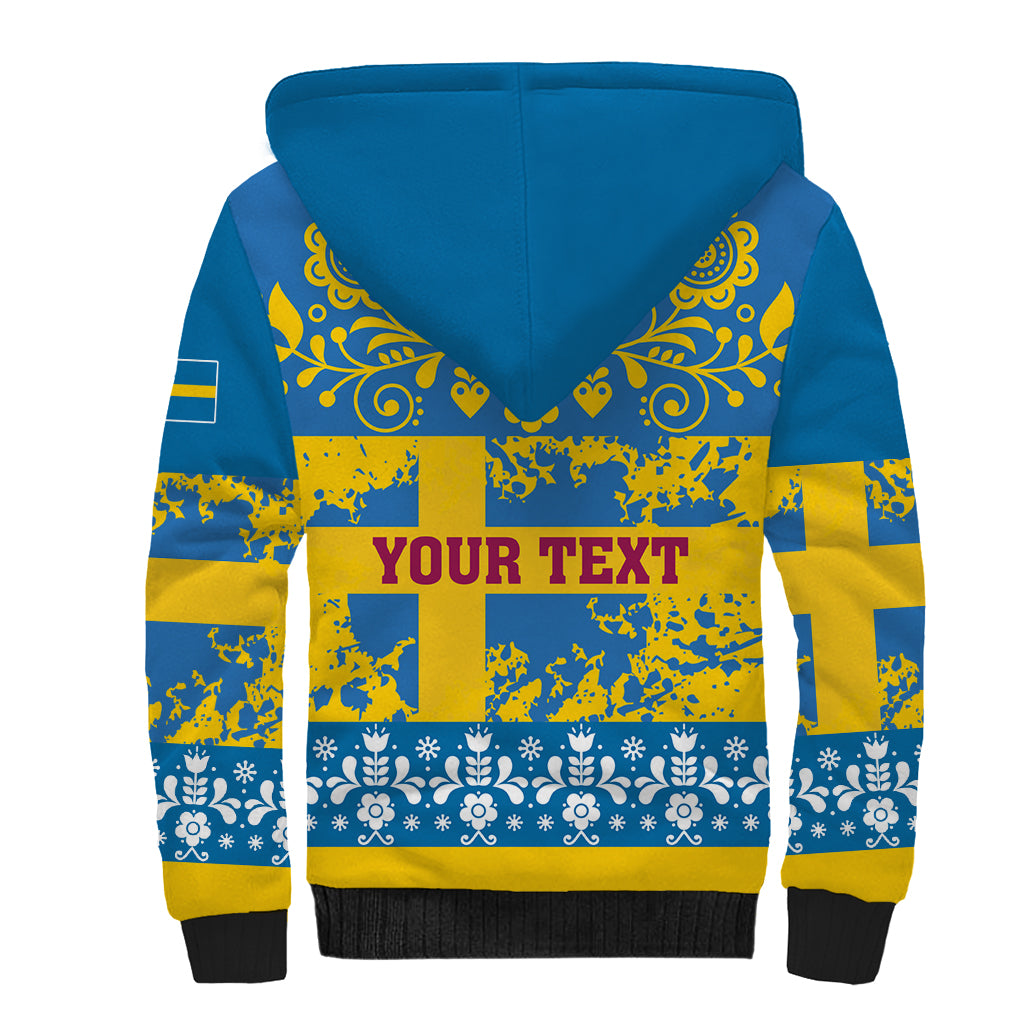Sweden National Day 2024 Sherpa Hoodie Svenska Flaggans Dag - Wonder Print Shop