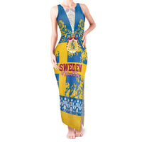 Sweden National Day 2024 Tank Maxi Dress Svenska Flaggans Dag - Wonder Print Shop