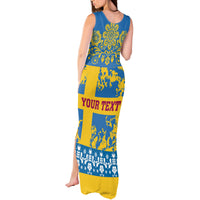 Sweden National Day 2024 Tank Maxi Dress Svenska Flaggans Dag - Wonder Print Shop
