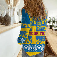 Sweden National Day 2024 Women Casual Shirt Svenska Flaggans Dag - Wonder Print Shop