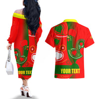 Portugal Day 2024 Couples Matching Off The Shoulder Long Sleeve Dress and Hawaiian Shirt de Camoes e das Comunidades Portuguesas - Wonder Print Shop