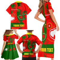 Portugal Day 2024 Family Matching Short Sleeve Bodycon Dress and Hawaiian Shirt de Camoes e das Comunidades Portuguesas - Wonder Print Shop