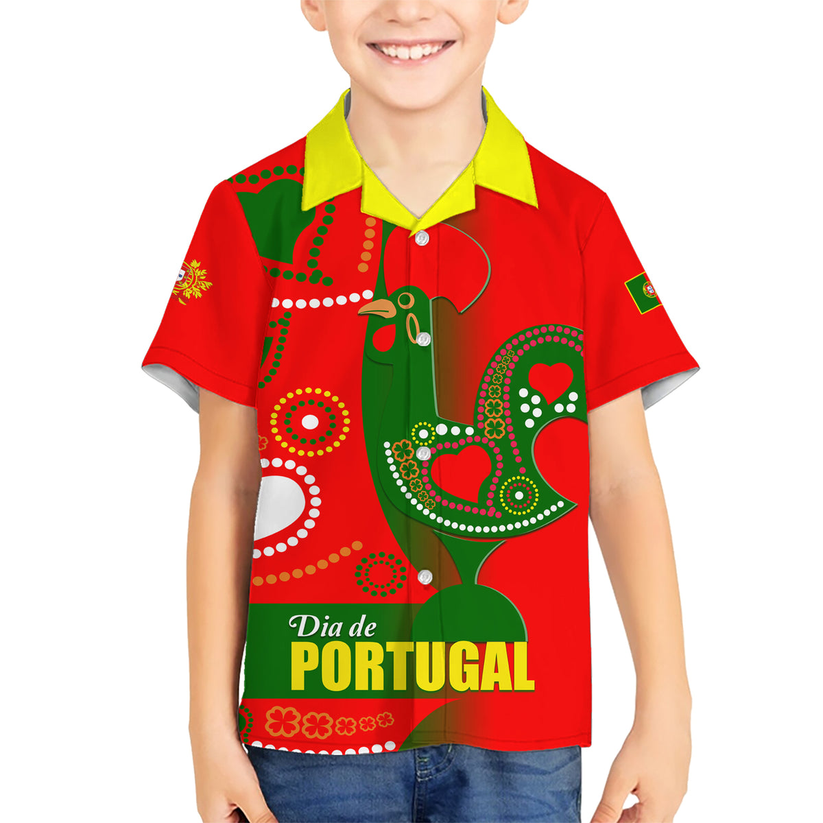 Portugal Day 2024 Family Matching Short Sleeve Bodycon Dress and Hawaiian Shirt de Camoes e das Comunidades Portuguesas - Wonder Print Shop