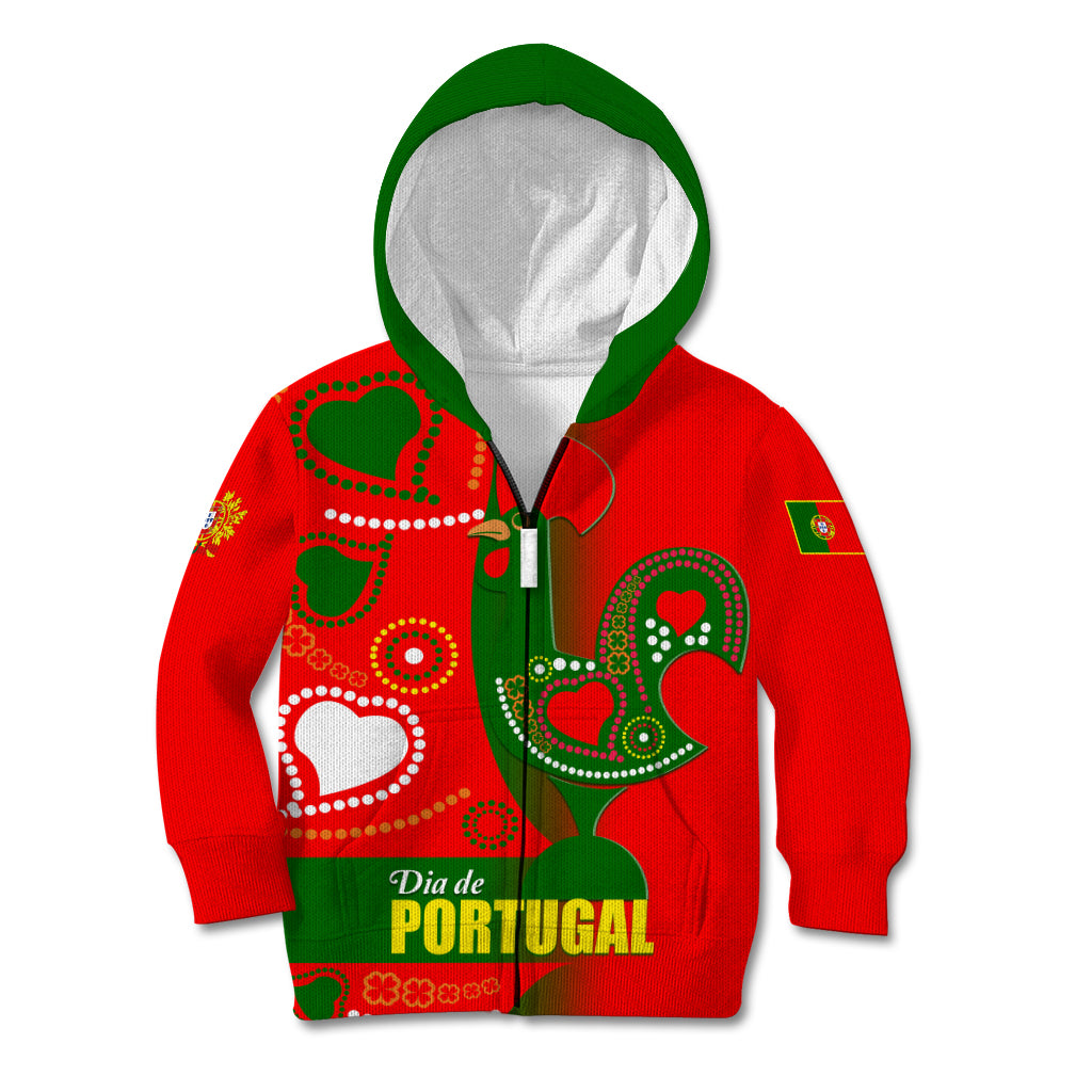 Portugal Day 2024 Kid Hoodie de Camoes e das Comunidades Portuguesas - Wonder Print Shop