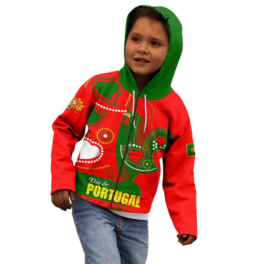 Portugal Day 2024 Kid Hoodie de Camoes e das Comunidades Portuguesas - Wonder Print Shop