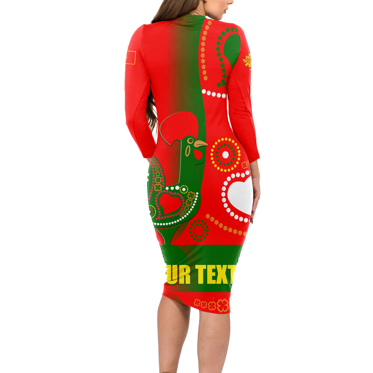 Portugal Day 2024 Long Sleeve Bodycon Dress de Camoes e das Comunidades Portuguesas - Wonder Print Shop
