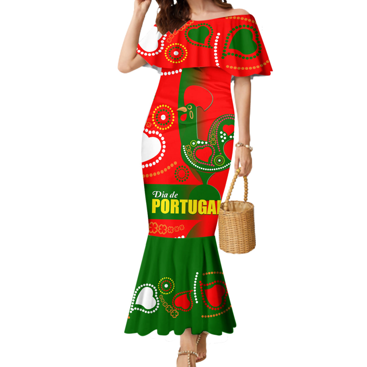 Portugal Day 2024 Mermaid Dress de Camoes e das Comunidades Portuguesas - Wonder Print Shop