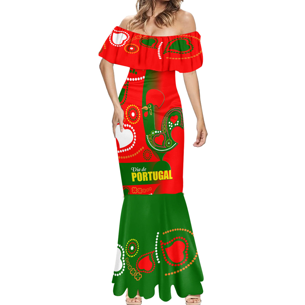 Portugal Day 2024 Mermaid Dress de Camoes e das Comunidades Portuguesas - Wonder Print Shop