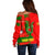 Portugal Day 2024 Off Shoulder Sweater de Camoes e das Comunidades Portuguesas - Wonder Print Shop