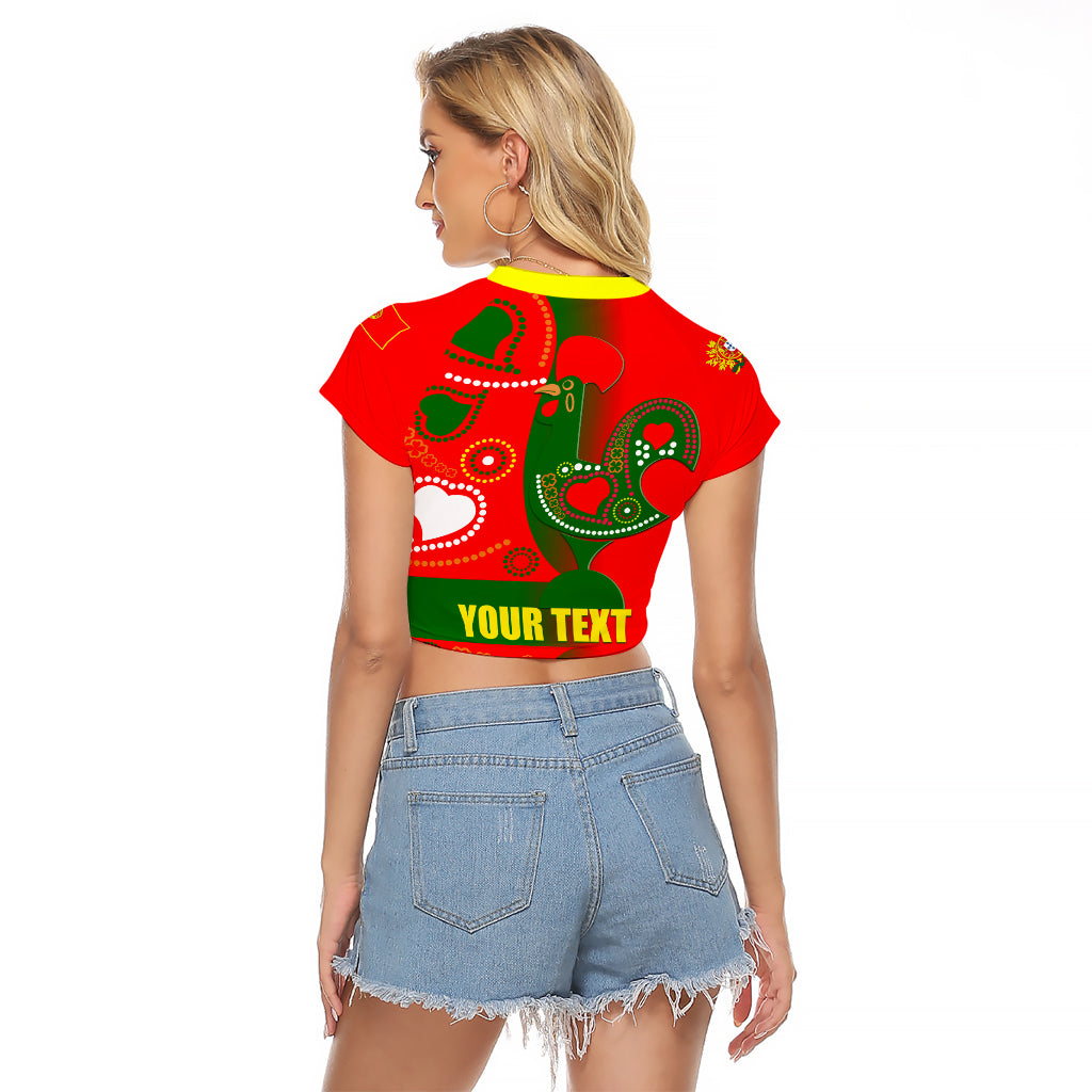 Portugal Day 2024 Raglan Cropped T Shirt de Camoes e das Comunidades Portuguesas - Wonder Print Shop