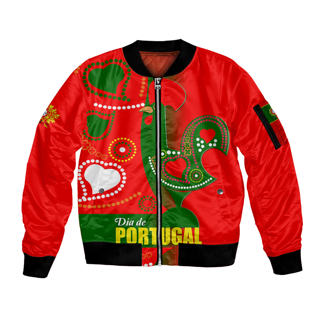 Portugal Day 2024 Sleeve Zip Bomber Jacket de Camoes e das Comunidades Portuguesas - Wonder Print Shop