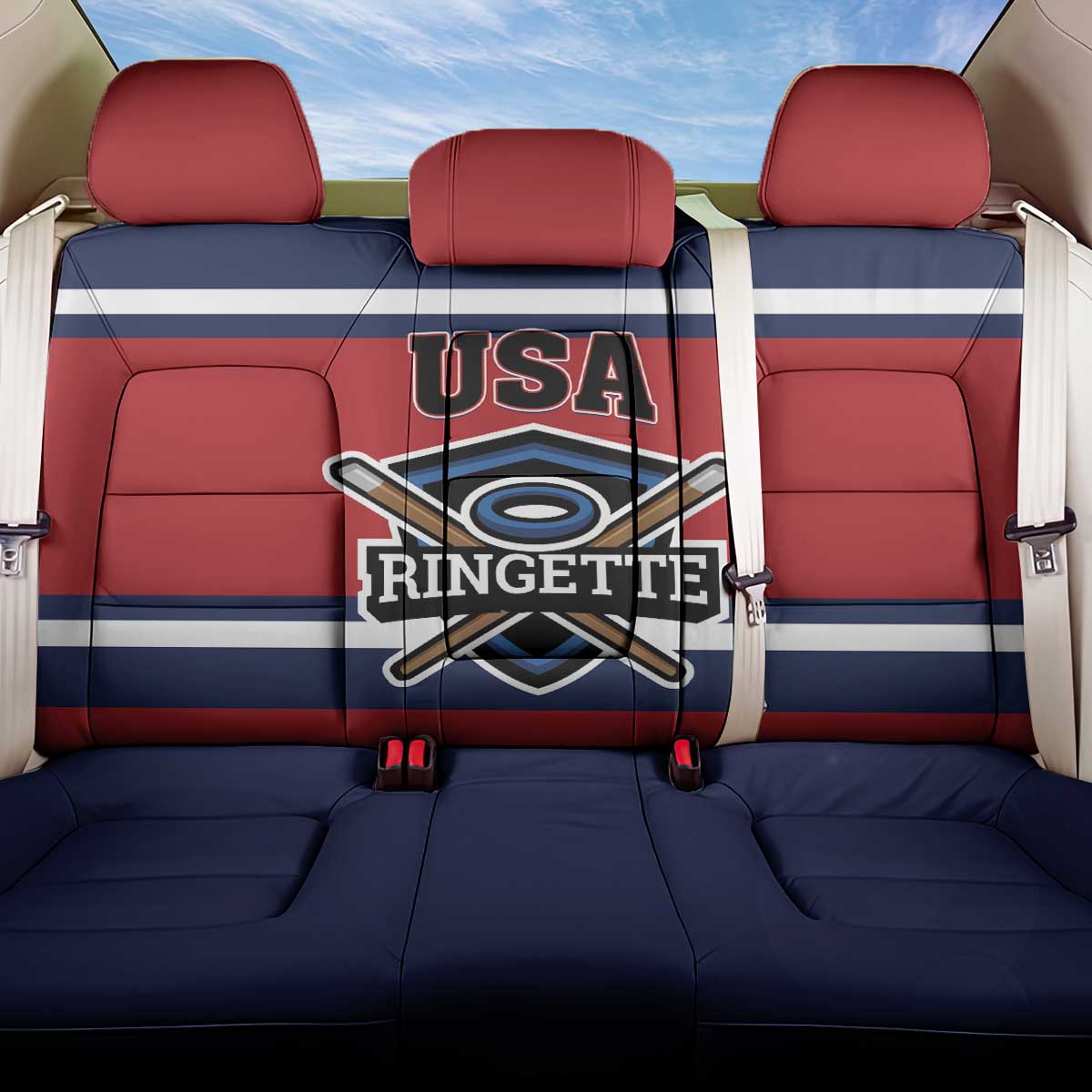 USA 2025 Ringette Back Car Seat Cover Go Champion Team Ringette USA
