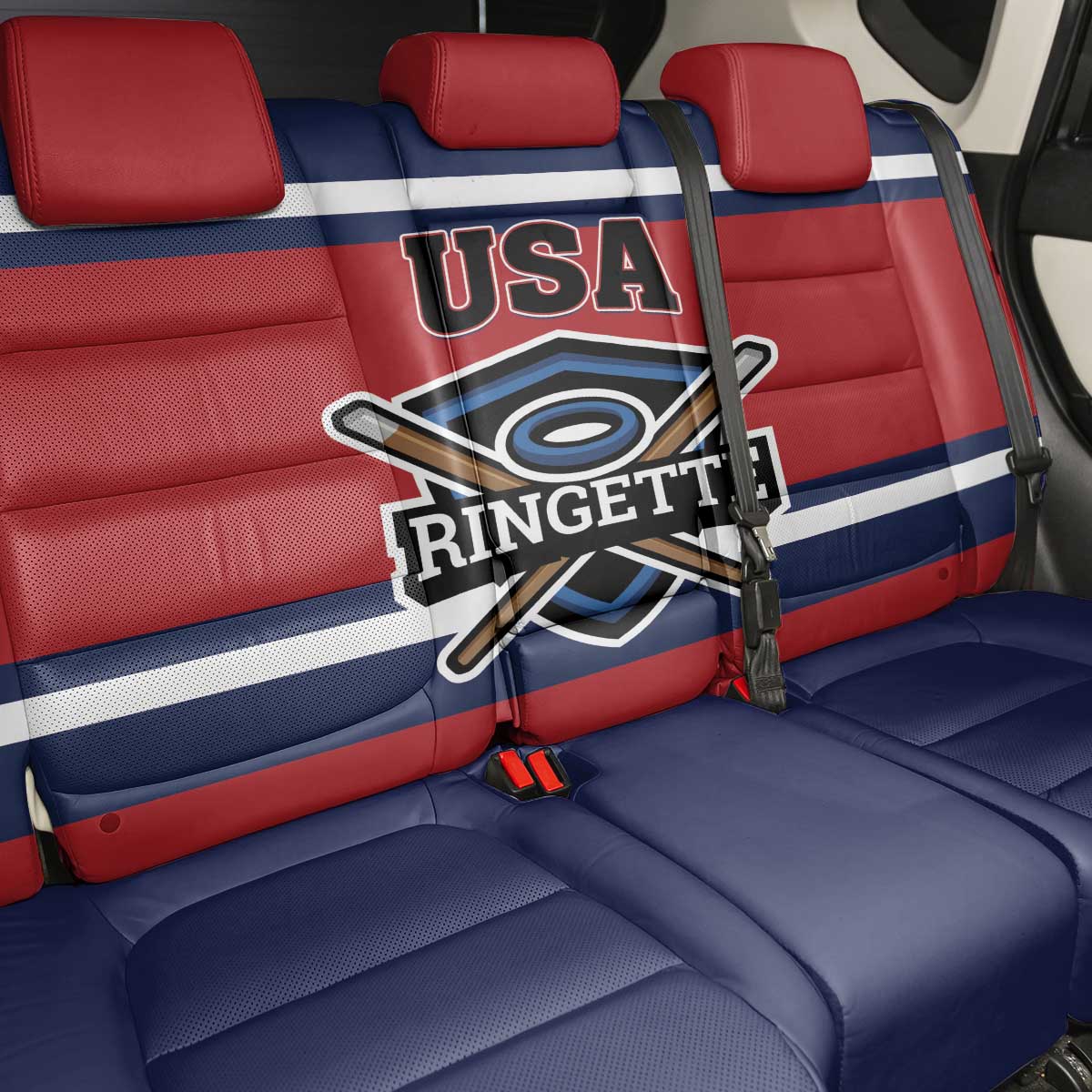 USA 2025 Ringette Back Car Seat Cover Go Champion Team Ringette USA