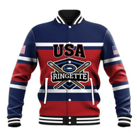Custom USA 2025 Ringette Baseball Jacket Go Champion Team Ringette USA