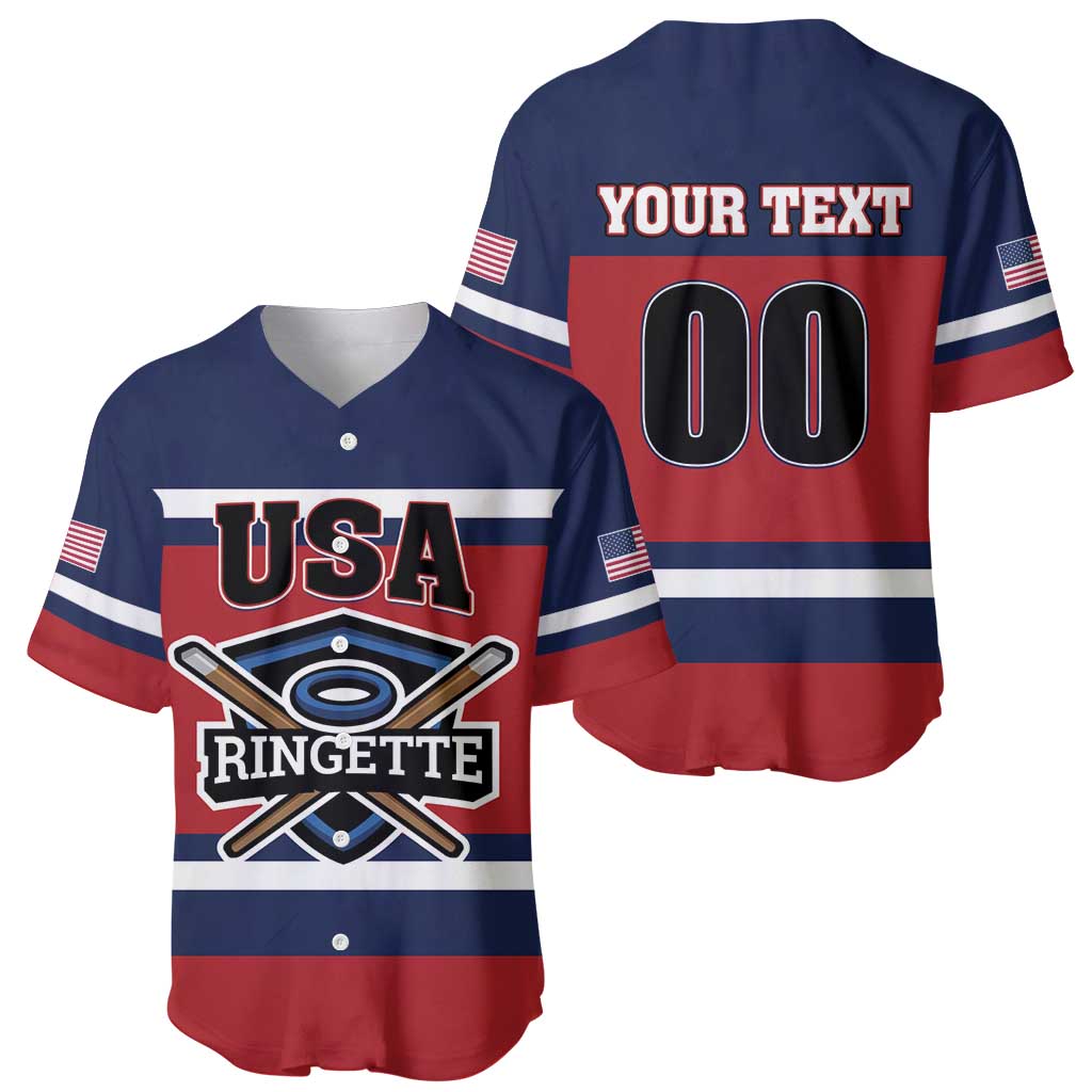 Custom USA 2025 Ringette Baseball Jersey Go Champion Team Ringette USA