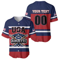 Custom USA 2025 Ringette Baseball Jersey Go Champion Team Ringette USA