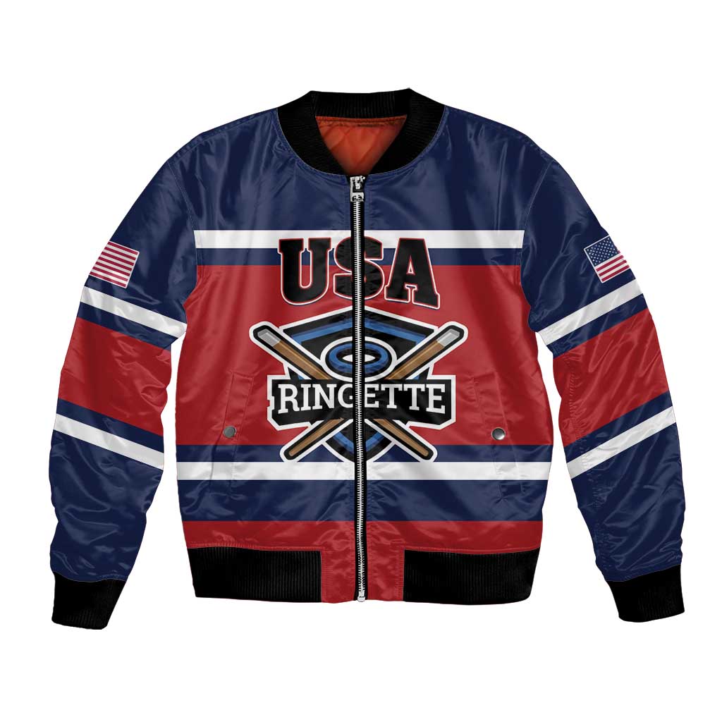 Custom USA 2025 Ringette Bomber Jacket Go Champion Team Ringette USA