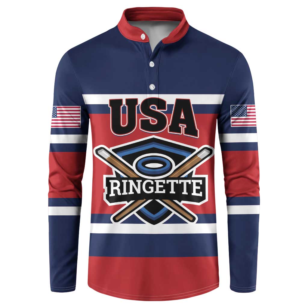 Custom USA 2025 Ringette Button Sweatshirt Go Champion Team Ringette USA