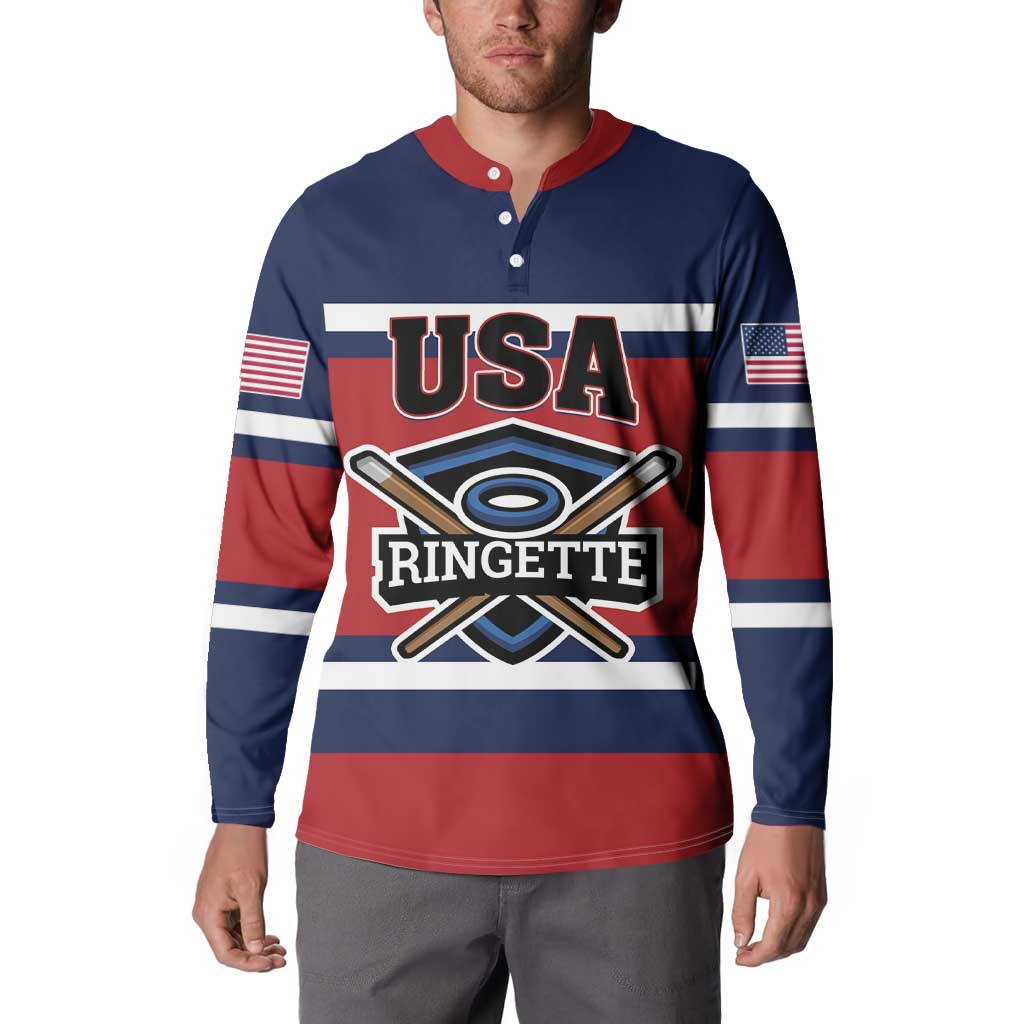 Custom USA 2025 Ringette Button Sweatshirt Go Champion Team Ringette USA