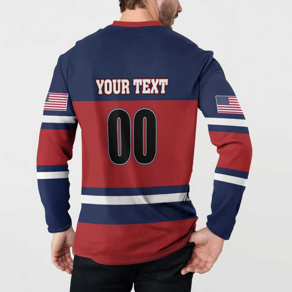 Custom USA 2025 Ringette Button Sweatshirt Go Champion Team Ringette USA