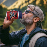 Custom USA 2025 Ringette 4 in 1 Can Cooler Tumbler Go Champion Team Ringette USA