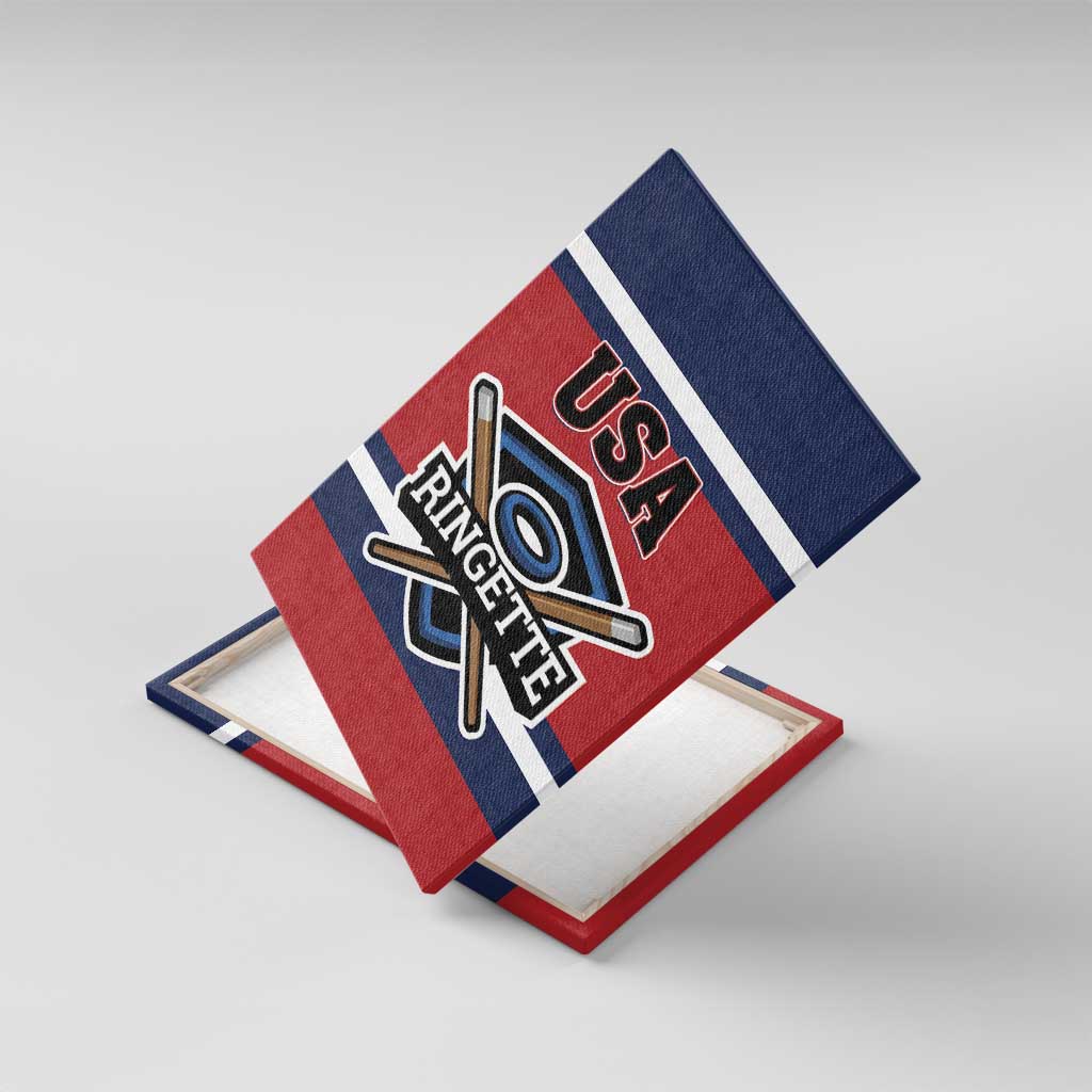 USA 2025 Ringette Canvas Wall Art Go Champion Team Ringette USA