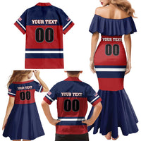 Custom USA 2025 Ringette Family Matching Mermaid Dress and Hawaiian Shirt Go Champion Team Ringette USA
