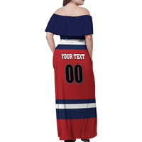 Custom USA 2025 Ringette Family Matching Off Shoulder Maxi Dress and Hawaiian Shirt Go Champion Team Ringette USA