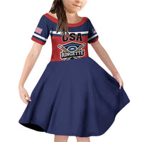 Custom USA 2025 Ringette Family Matching Off Shoulder Short Dress and Hawaiian Shirt Go Champion Team Ringette USA