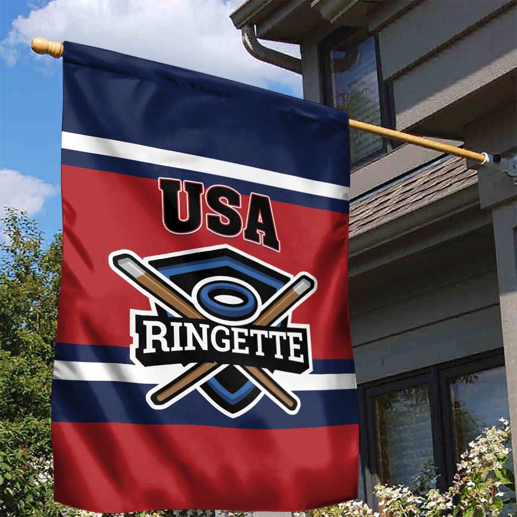 USA 2025 Ringette Garden Flag Go Champion Team Ringette USA