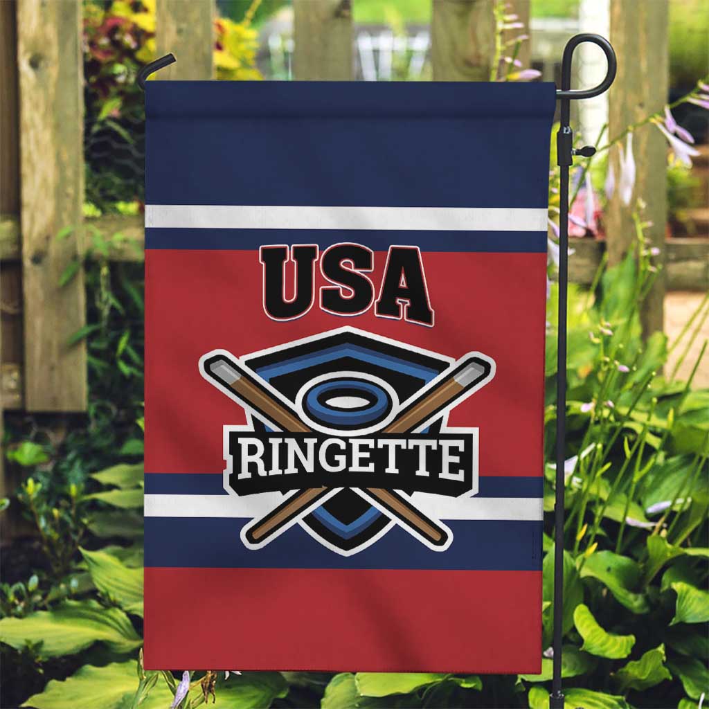USA 2025 Ringette Garden Flag Go Champion Team Ringette USA