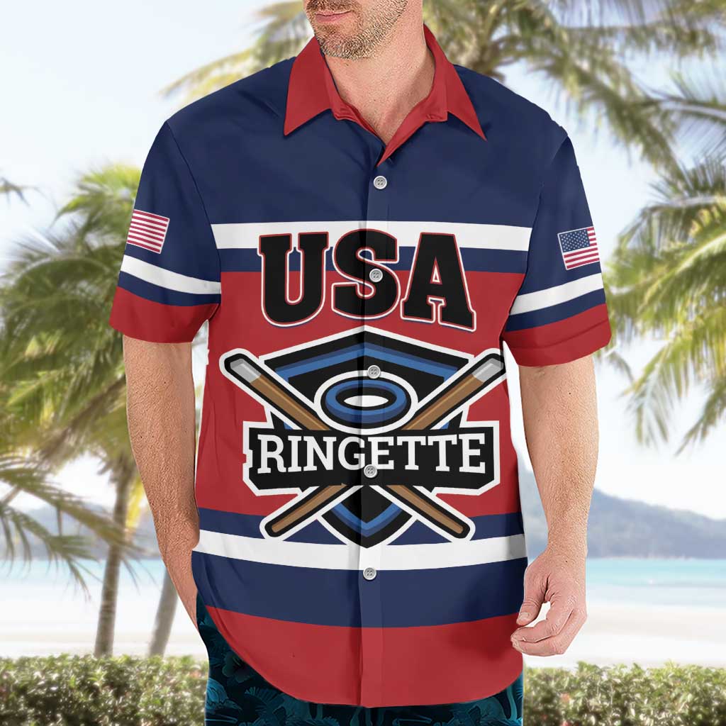 Custom USA 2025 Ringette Hawaiian Shirt Go Champion Team Ringette USA