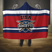 USA 2025 Ringette Hooded Blanket Go Champion Team Ringette USA